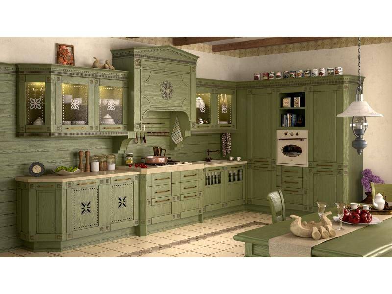 кухня прямая floreale verde в Костроме