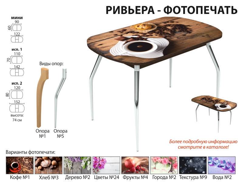 стол ривьера фотопечать в Костроме