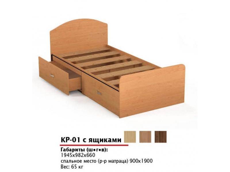 кровать кр 01 с ящиками в Костроме