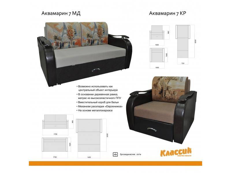 интерьерный диван аквамарин 7 мд в Костроме