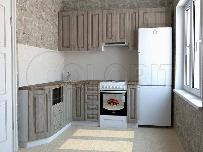 угловая маленькая кухня в Костроме