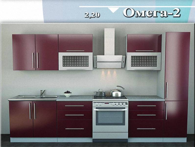 кухня прямая «омега 2» в Костроме