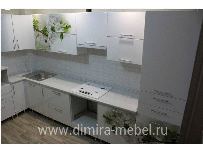 кухня мдф эмаль с фотопечатью в Костроме