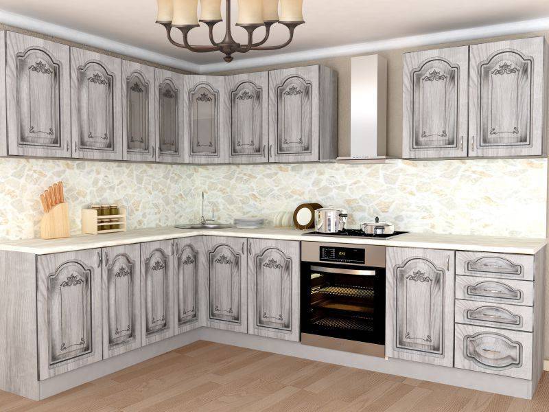 светлая угловая кухня в Костроме