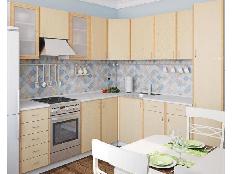 кухонный гарнитур угловой клён в Костроме