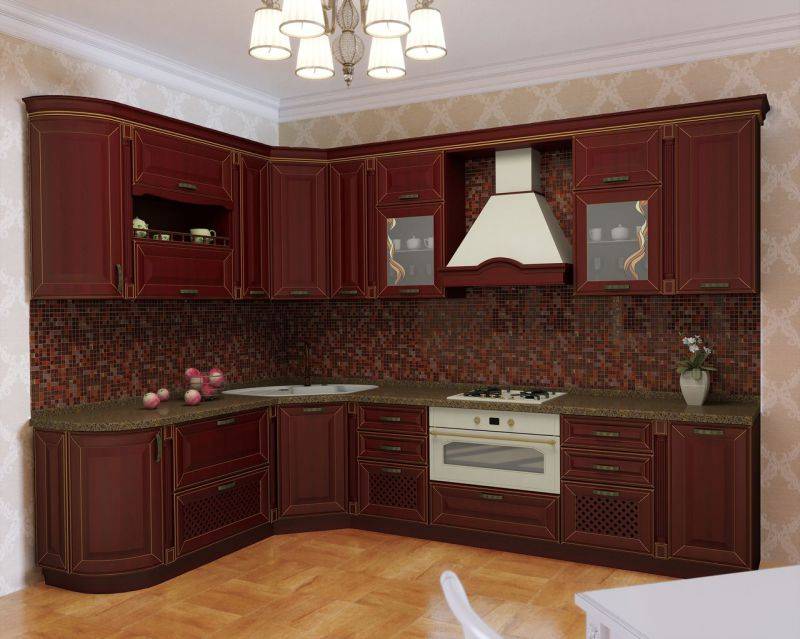 кухня угловая массив дуба в Костроме