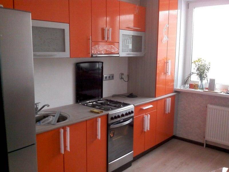 кухня оранжевая мдф в Костроме