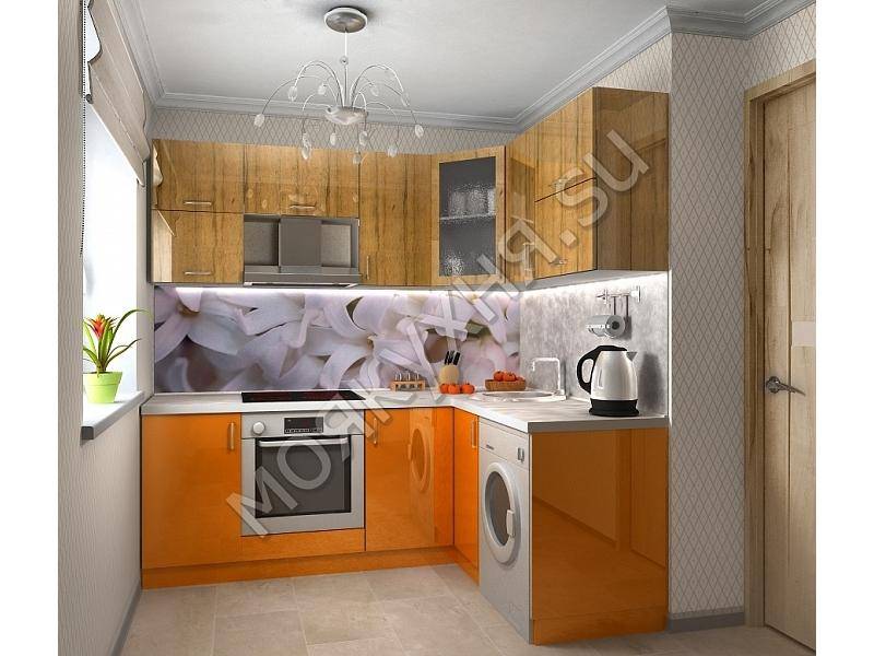 яркая угловая кухня в Костроме