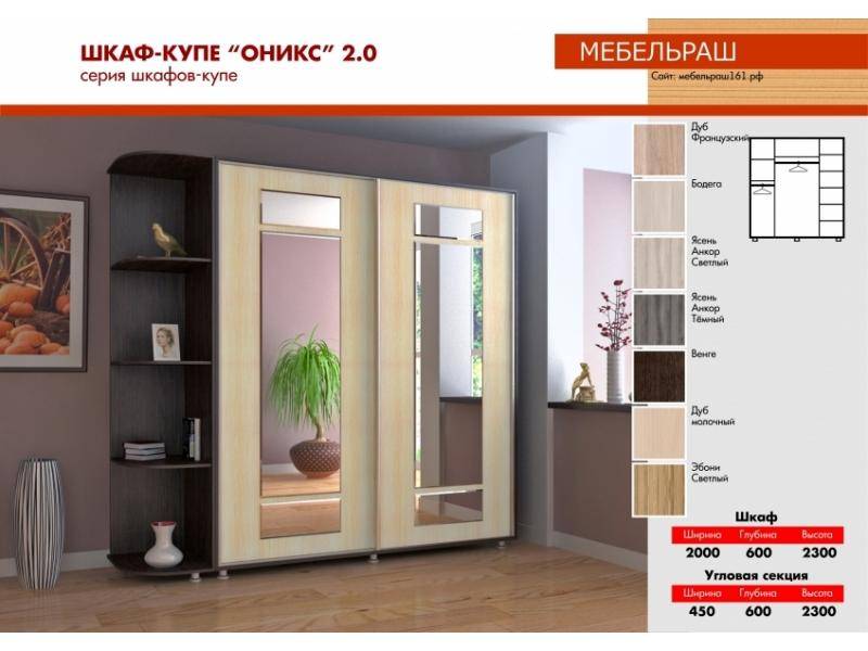 серия шкафов-купе оникс 2.0 в Костроме
