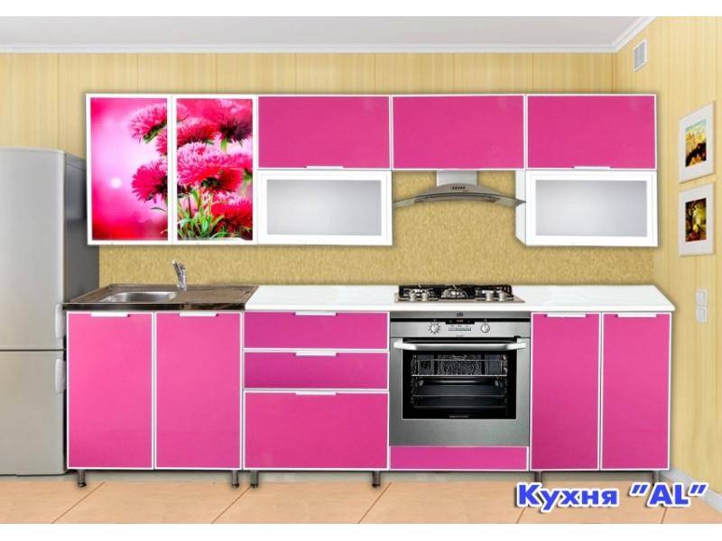 розовый кухонный гарнитур в Костроме