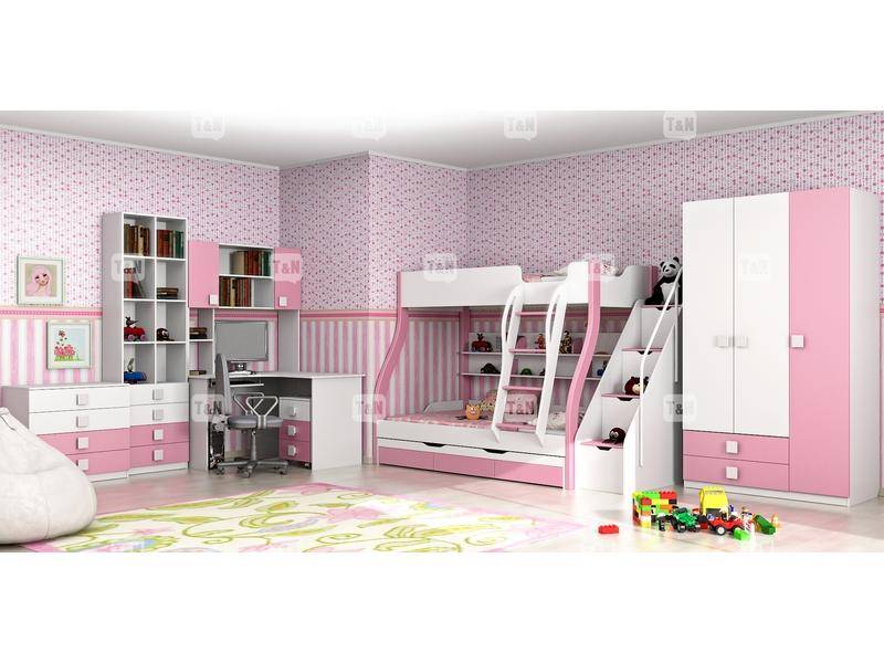 детская двухъярусная кровать tracy pink в Костроме