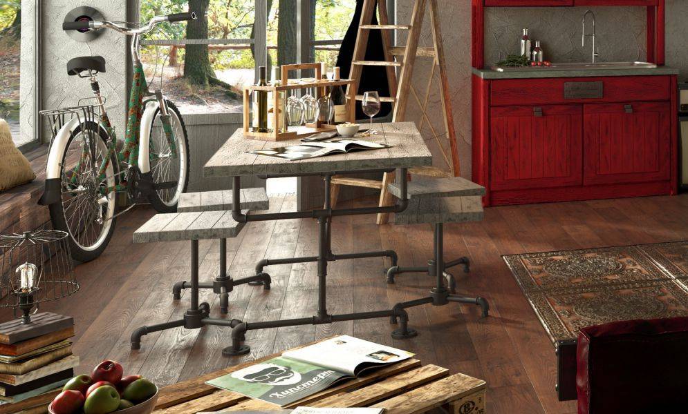 столовая группа home collection в стиле loft в Костроме