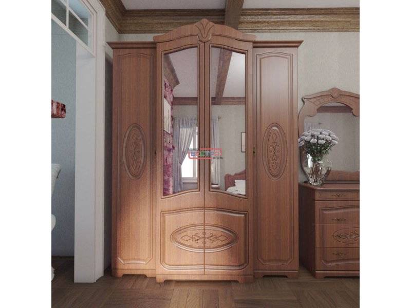 шкаф платяной валенсия мдф каштан с патиной в Костроме