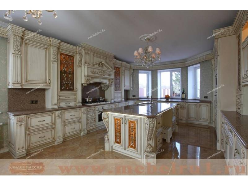 кухня барокко из массива дуба в Костроме
