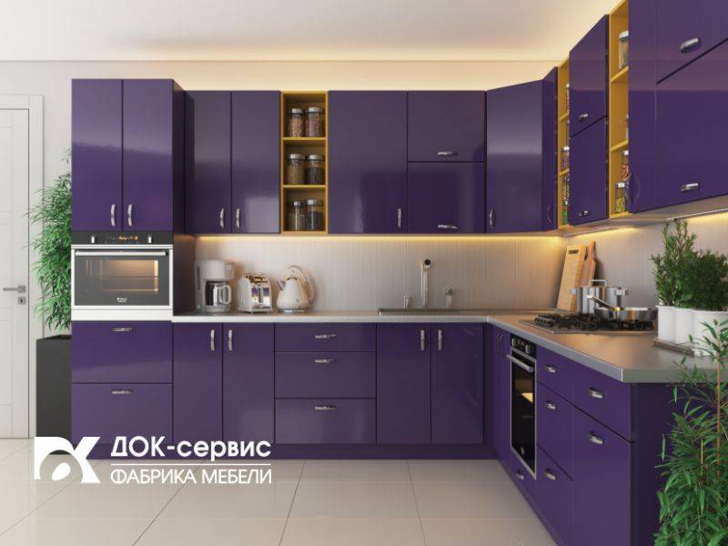 угловая кухня фиолетовая в Костроме