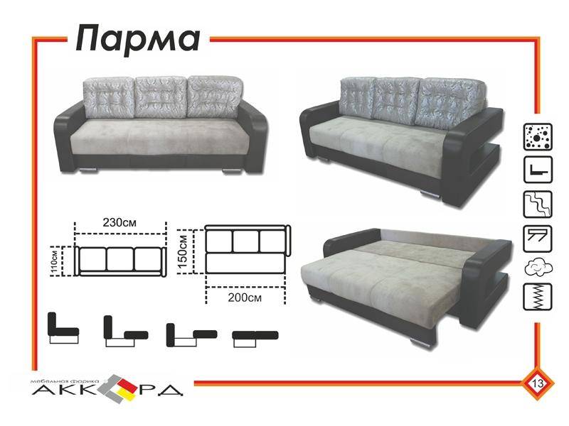 удобный диван парма в Костроме