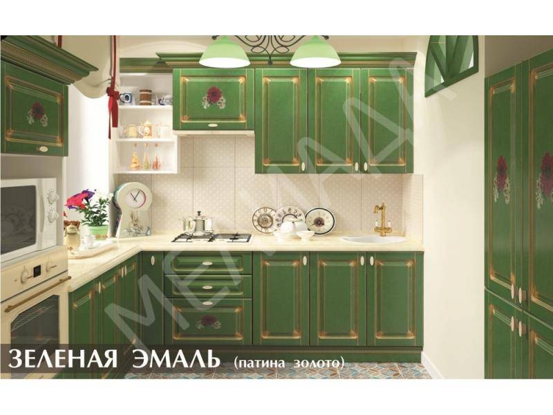 кухня зелёная эмаль в Костроме