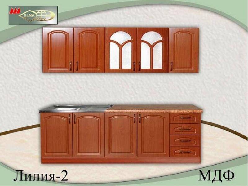кухня прямая лилия 2 (мдф) в Костроме