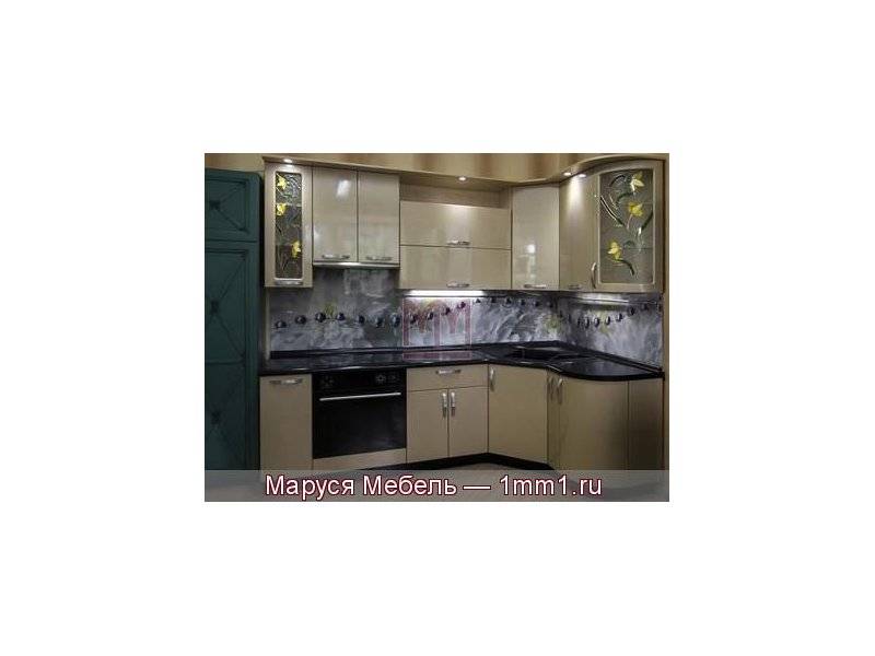 кухня шампань из мдф с пвх металлик в Костроме