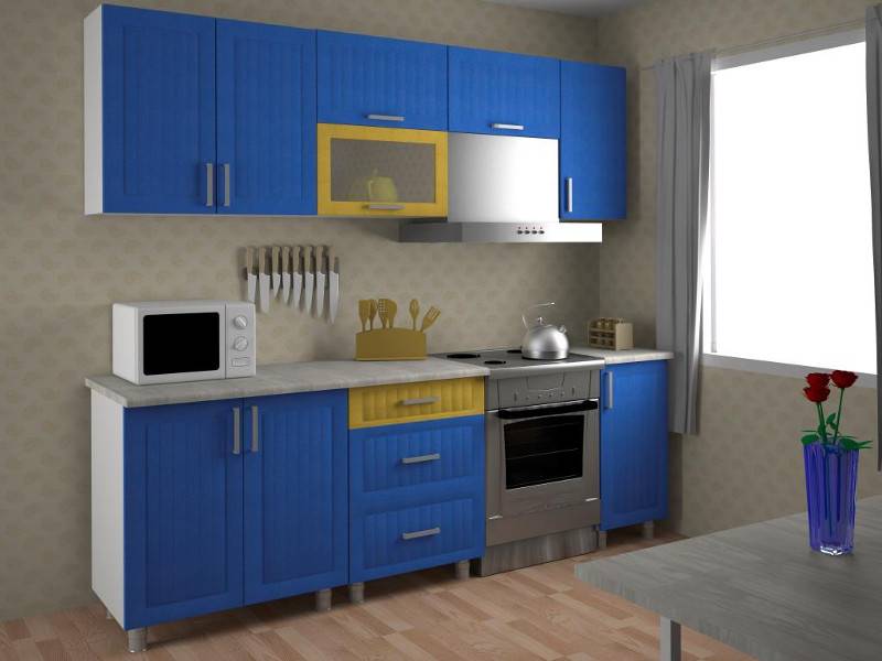 кухонный гарнитур прямой золушка blue oliva в Костроме