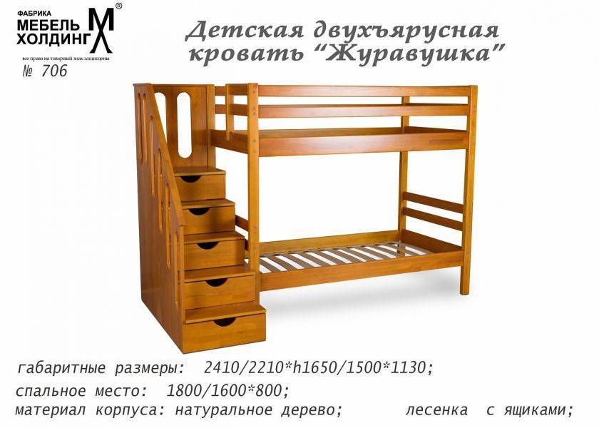 кровать детская игровая 2х-ярусная журавашка в Костроме
