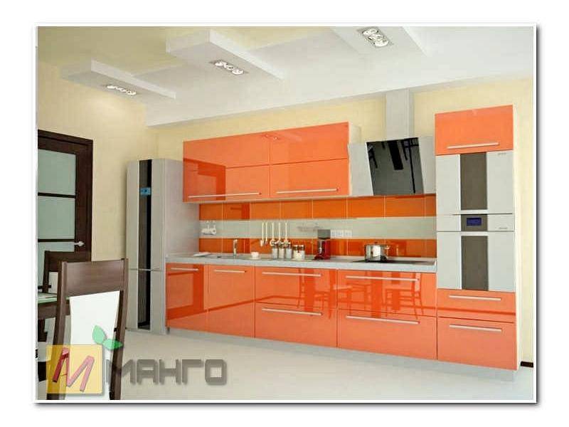 прямая кухня бесси с фасадом акрил в Костроме