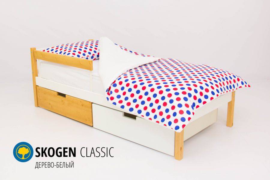 детская кровать skogen classic дерево-белый в Костроме