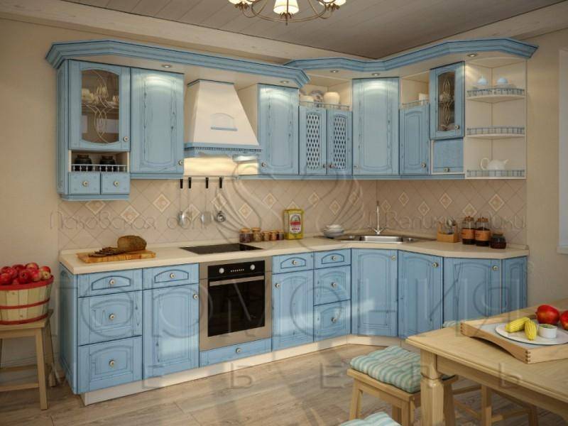 кухня лазурь массив в Костроме