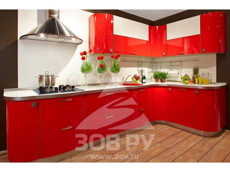 кухонный гарнитур постформинг красный в Костроме