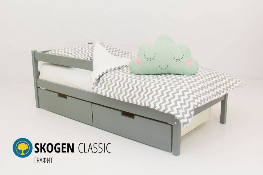 детская кровать skogen classic графит в Костроме