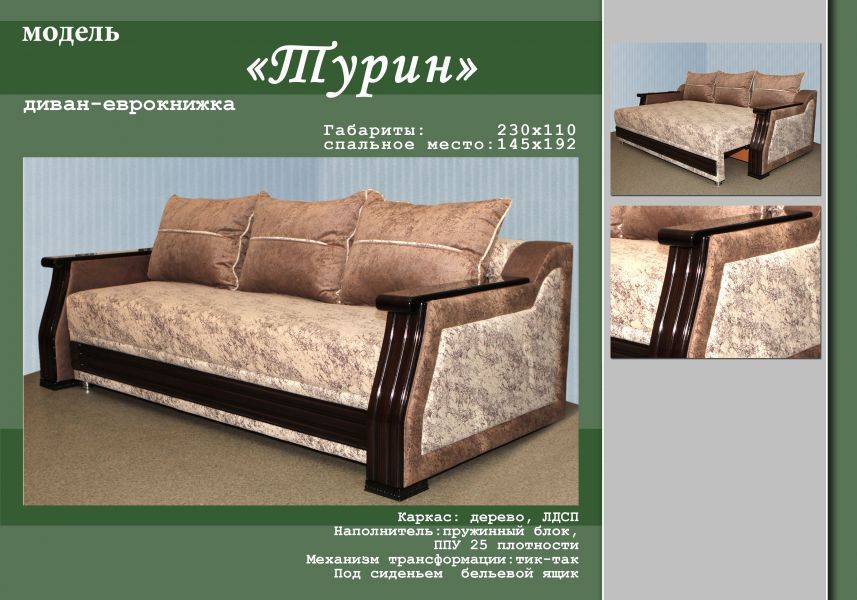 диван-еврокнижка турин в Костроме