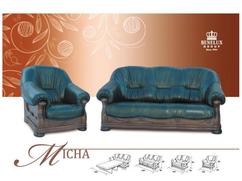 кожаный диван misha в Костроме