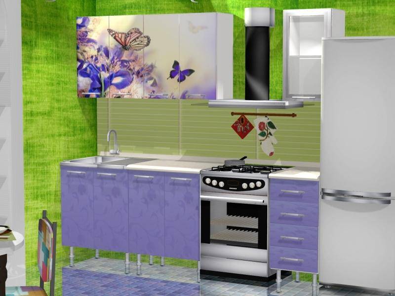 фиолетовая кухня бабочки в Костроме