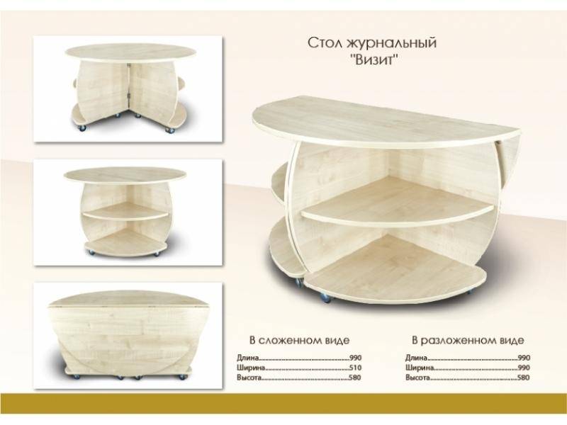круглый журнально-обеденный стол визит в Костроме