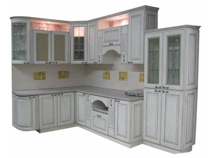 кухня угловая патина серебро в Костроме