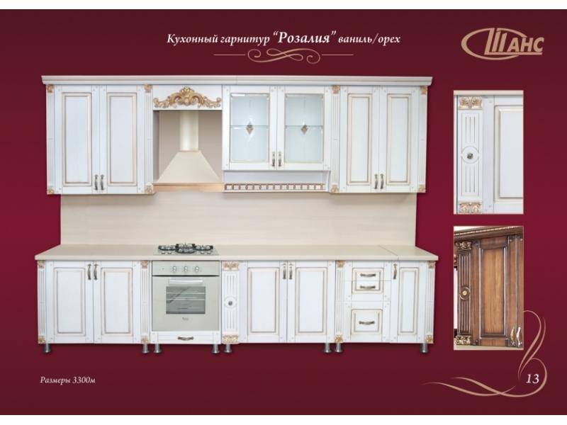 кухонный гарнитур прямой розалия в Костроме