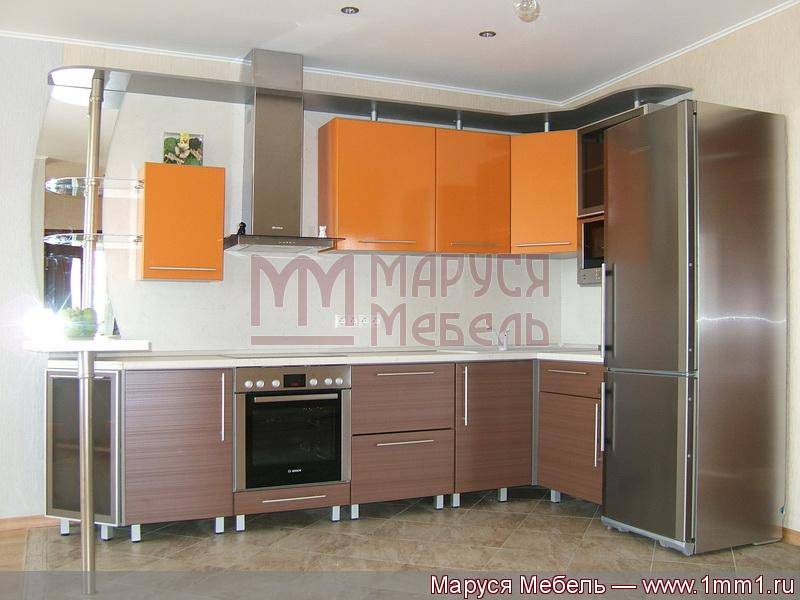 кухня угловая оранжевая в Костроме