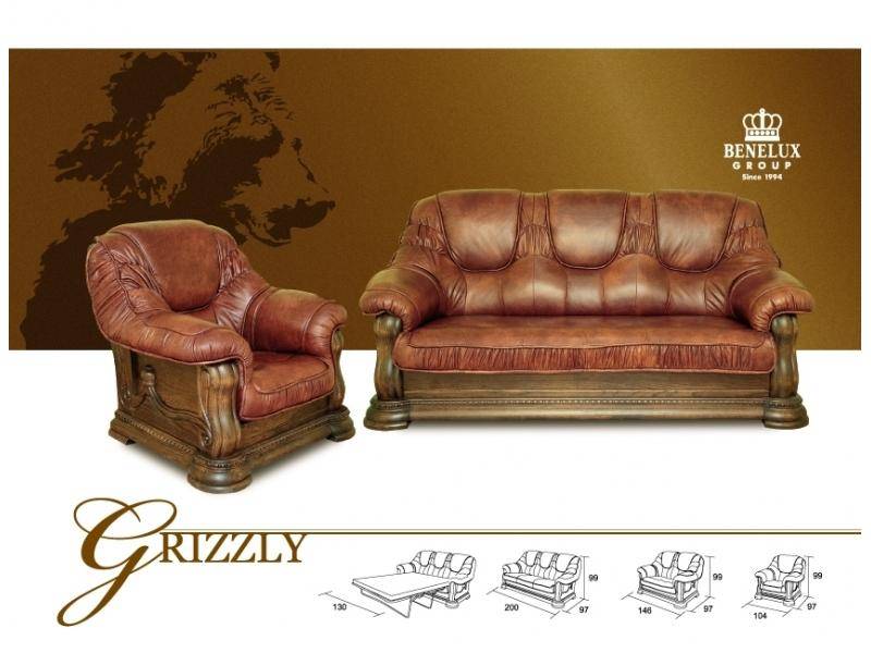 кожаный диван grizzly в Костроме
