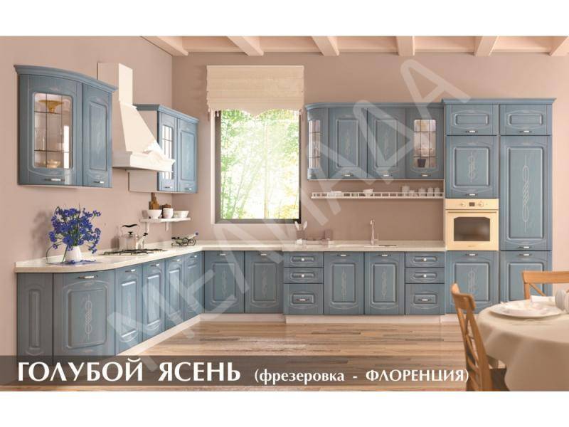 кухня голубой ясень в Костроме