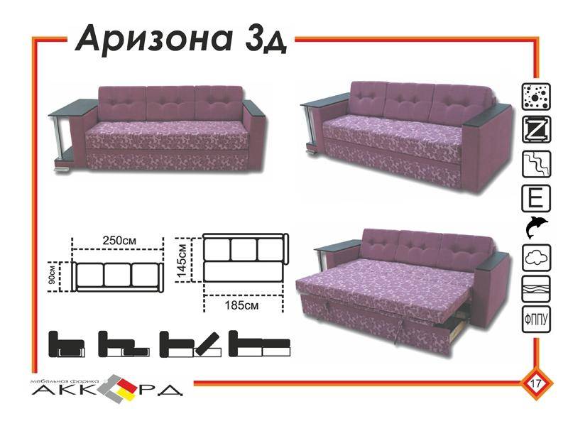 прямой диван с полкой в Костроме