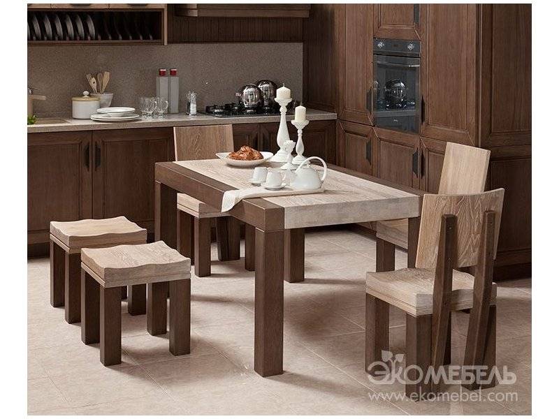 обеденная группа каприз из массива дуба в Костроме