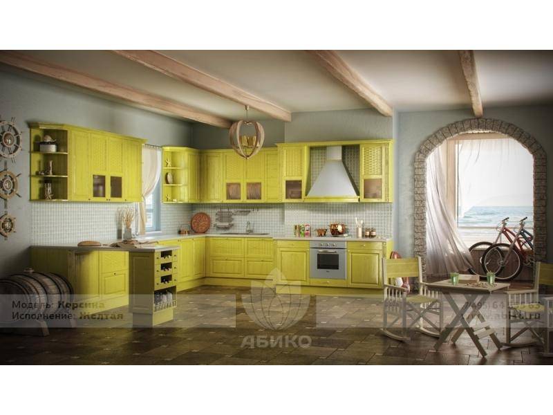 кухня корсика желтая массив в Костроме