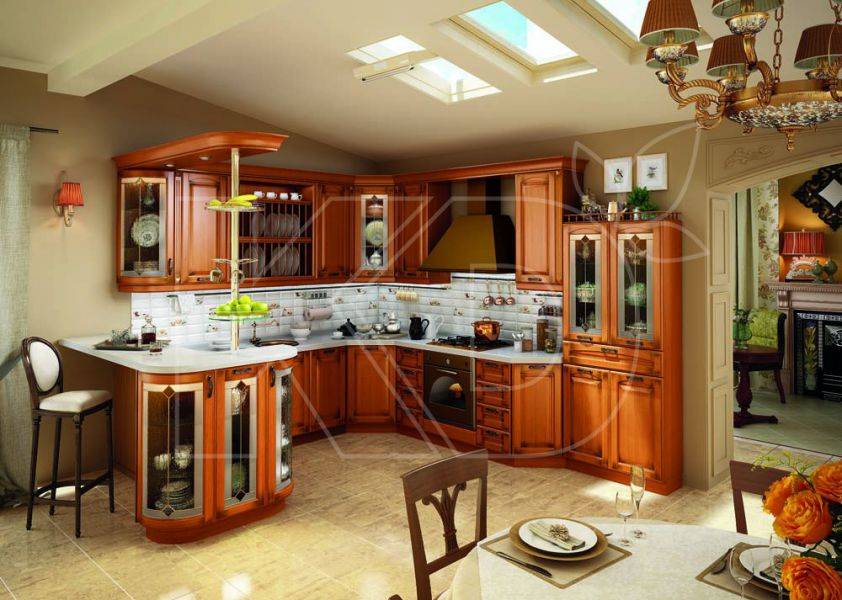 классическая кухня елизавета из массива бука в Костроме