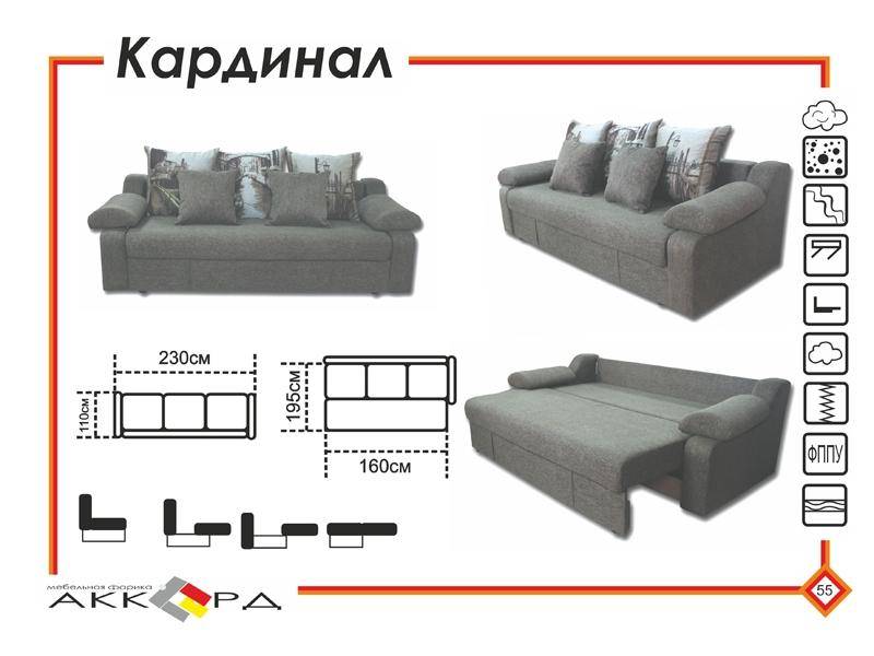 тканевый диван кардинал в Костроме