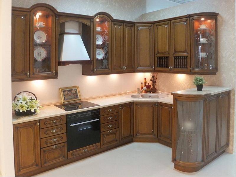 кухонный гарнитур бук цвет старый орех-патина черная в Костроме