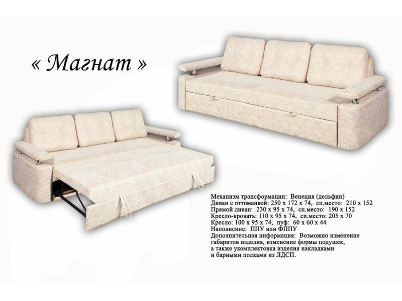 прямой диван магнат в Костроме