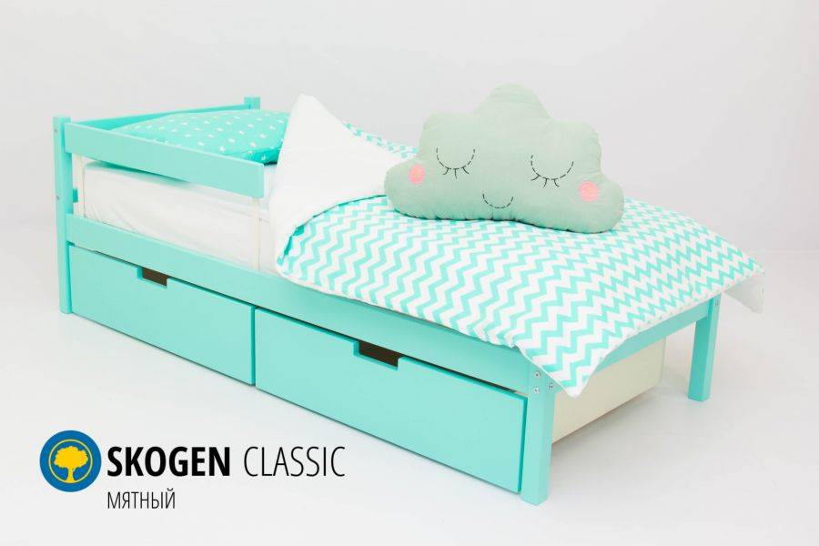 детская кровать skogen classic мятный в Костроме