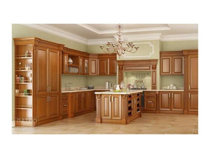 классическая кухня stradivary островная (светло-коричневая) арт. 147 в Костроме