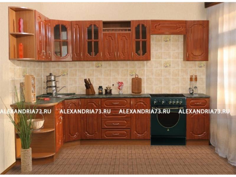 кухня угловая александрия плюс с радиусом открытым в Костроме