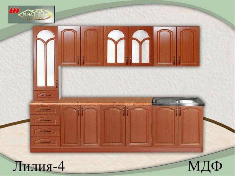 кухня прямая лилия 4 (мдф) в Костроме